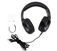 Fdit Auriculares para Juegos con RGB de 50 Mm y Cable de Micrófono Desmontable (Black)