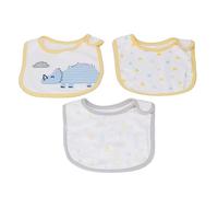 Fdit Baberos con Cierre a Presión Baberos de Algodón Estampados Lindos para Bebés 3 Piezas para Recién Nacidos y Niños Pequeños (Dinosaurio)