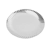 Fdit Bandeja de Acero Inoxidable de Estilo Vintage, Elegante Plato para Servir Nueces, Aperitivos, Bandeja de Postre de Acero 304 para Bodas y Fiestas (25CM)