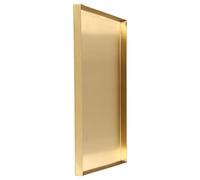 Fdit Bandeja de Almacenamiento de Acero Inoxidable Dorado, Bandeja de Acero Inoxidable de Exhibición de Joyería Exquisita Duradera de Moda para el Dormitorio