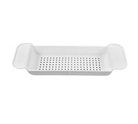 Fdit Bandeja de Bañera Bandeja, Estante de Almacenamiento de la Bañera Estante de Bañera Expandible No Slip Material Longitud Ajustable para el Lavabo de la Cocina del Baño con la (1)