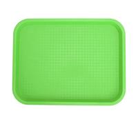 Fdit Bandeja de Comida Rápida, Rectangular, Gruesa, Antideslizante, Multiusos, Bandeja de Servicio de Alimentos con Esquinas Redondeadas y Lisas, para Restaurante, Cantina, (Green)