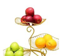 Fdit Bandeja de Frutas de Estilo Nórdico, Plato de Frutas Decorativo para Sala de Estar, Mesa de café, Gran Capacidad para Refrigerios y Pasteles de, Cesta de de Hierro Soldada a Mano para Ahorrar