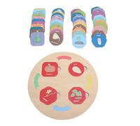 Fdit Bandeja de Juguete de Ciclo de Vida de Madera, Actividades Educativas de Aprendizaje de Ciencias para Niños, Rompecabezas de Juegos de Animales, Aula en Casa, Abedul, 18cm