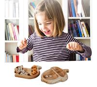 Fdit Bandeja de Madera para Aperitivos, Plato Multiusos para Servir para Decoración del Hogar, Fiestas, 1 Pieza (ardilla)