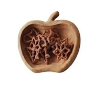Fdit Bandeja de Madera para Aperitivos, Plato Multiusos para Servir para Decoración del Hogar, Fiestas, 1 Pieza (manzana)