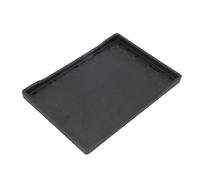 Fdit Bandeja de Plástico para Servir, Antideslizante, Ligera, Bandeja de Comida Rápida para Galletas, Aperitivos, Frutas, de Plástico Minimalista para Varios Estilos de Hogar (BLACK)