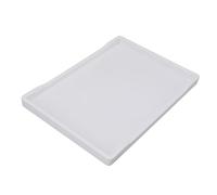 Fdit Bandeja de Plástico para Servir, Antideslizante, Ligera, Bandeja de Comida Rápida para Galletas, Aperitivos, Frutas, de Plástico Minimalista para Varios Estilos de Hogar (WHITE)