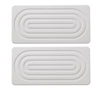 Fdit Bandeja de Secado de Piedra, 2 Bandejas de Diatomita de Absorción Rápida con Pies de Goma Antideslizantes para Organización de Encimera de Fregadero de Cocina y Baño (White)