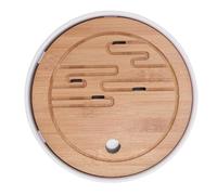 Fdit Bandeja de té China de Madera Kung Fu, Bandeja de té Compacta de Drenaje de Almacenamiento de Agua para una Hora Elegante del, Viajes de Oficina