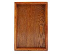 Fdit Bandeja de té de Madera, Bandeja de Madera Ligera para Servir, Plato Rectangular para Mesa de Servir, Aperitivos, Plato de Almacenamiento de Alimentos para el Hogar, Oficina, (22 * 15cm)