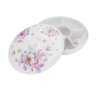 Fdit Bandeja Dividida para Refrigerios con Tapa, Diseño Categorizado para Almacenamiento de Dulces de Frutos Secos y Nueces en la Sala de Estar, Material de Plástico Seguro