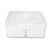 Fdit Bandeja Dividida Portátil con Tapa Hermética, Sellada con Plástico, 8 Compartimentos, Recipiente para Aperitivos y Frutas para Uso Diario