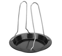 Fdit Bandeja para Asar, Bandeja Vertical Portátil de Acero Inoxidable para Pollo Asado con Rejilla Extraíble para Uso en Interiores y Exteriores, Barbacoa para Acampar