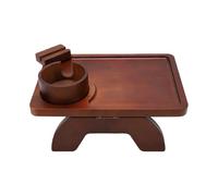 Fdit Bandeja para Brazo de sofá, Reposabrazos Plegable con Portavasos y Soporte Giratorio para Teléfono para Sala de Estar, sofá, Sillón Reclinable (Brown)