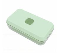 Fdit Bandeja para Hacer Cubitos de Hielo Tipo Prensa, Molde Apilable para Cubitos de Hielo para Congelador de Fácil Liberación con Cuchara para Almacenamiento en el Congelador de la (L verde)