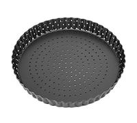 Fdit Bandeja para Hornear Pizza Antiadherente, Bandeja para Hornear con Molde para Pizza de Acero Al Carbono con Marco Desmontable y Diseño de Colmena para un Calentamiento (Tamaño mediano (8