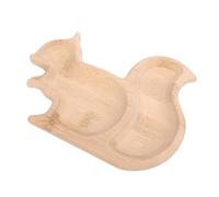 Fdit Bandeja para Nueces con Forma de Ardilla, Plato de Madera para Servir Bocadillos para Frutas, Embutidos de Queso, con Bordes Lisos para Fiestas, Bodas, Inauguraciones de Casas