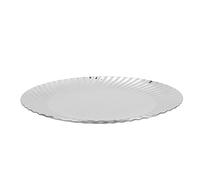Fdit Bandeja para Servir Vintage de Acero Inoxidable 304, Plato Multiusos para Aperitivos de Frutos Secos, Centro de Mesa para Fiestas, Bodas, Bandeja de Exhibición de Joyas de Postre (25CM)
