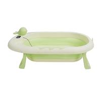 Fdit Bañera Plegable para Bebés con Sensor de Temperatura, Drenaje Conveniente, Perfecta para Uso Diario, Material Suave y Duradero para Bebés de 0 a 9 Años (Sauce tierno verde)