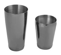 Fdit Bar Shaker Bartending Cocktail Shaker Set Inoxid de Acero Inoxidable, Boston Shaker con Efecto de Prueba de Fugas para Bartender Barware (BLACK)