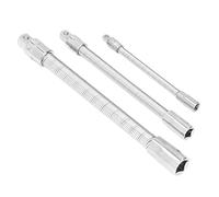 Fdit Barra de Extensión Flexible, 3 Piezas Varilla de Extensión de Destornillador de Zócalo Suave Flexible con 1/2 3/8 1/4 Pulgadas, para Gabinetes Eléctricos, Muebles,