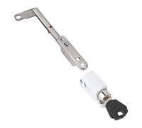 Fdit Barra de Seguridad de Acero Inoxidable para Ventana, Varilla de Bloqueo Giratoria de 10 Mm con Cuerpo de Aleación de Zinc para Protección Antirrobo y Ventilación Infantil
