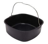 Fdit Barril para Tartas para Freidora, Metal de Calidad Alimentaria, Apto para Lavavajillas, Apto para la Mayoría de Freidoras, Bandeja para Hornear para Guisos, Pasteles, Panes, Gris