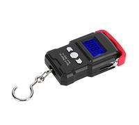 Fdit Báscula Colgante Digital LCD 50kg con Extensible, Pantalla Grande Retroiluminada, Función de Tara para Pesca y Pesaje