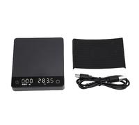 Fdit Báscula de café Digital con Temporizador, Báscula de Cocina Portátil de Alta Precisión de 2000g/0,1g para Preparar café Expreso, Minibáscula Recargable