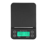 Fdit Báscula Digital Cocina De Café Electrónico De Goteo De Escala De Comida De 3Kg / 0.1G Lcd Digital Que Pesa Con Contador De Tiempo (Verde)