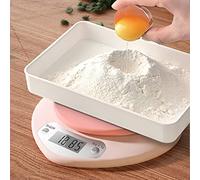 Fdit Báscula Digital para Alimentos Báscula Electrónica de Cocina para Hornear con Pantalla LCD HD Plataforma en Forma de Corazón Alta Precisión para Hornear Cocinar (Tipo de batería de 1 g/5 kg)