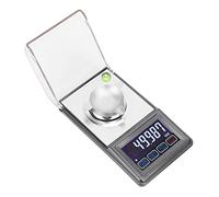 Fdit Báscula Digital para Joyería, Capacidad de 50 G, Legibilidad de 0,001 G, Balanza Electrónica de Alta Precisión con Pantalla LCD Retroiluminada y Silicona Antideslizante, para