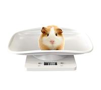 Fdit Báscula Digital para Mascotas, Báscula para Animales con Pantalla LCD y Plataforma Curva para Gatos, Perros, Loros, Hámsteres, Mascotas Pequeñas, Uso Doméstico (WHITE)