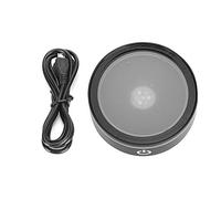 Fdit Base de luz LED de Cristal láser 3D, Negro, Plano, táctil, multimodo, Colorido, Redondo, Soporte de exhibición, Placa de exhibición