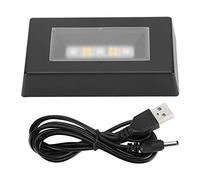 Fdit Base de Pantalla LED para Arte de Cristal de Cristales, Soporte de Base de Pantalla de luz Que Cambia de Color para joyería de estatuas de Cristal 3D