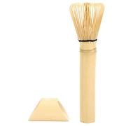 Fdit Batidor de bambú Natural Matcha Set Chasen Matcha Batidor de té Verde Herramienta de Cepillo de Polvo de Mango Largo Herramienta de fabricación de té Matcha(1#)