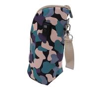 Fdit Bolsa Calentadora de Botellas LED Portátil, Bolsa Térmica de Leche con 21 Ajustes para Viajes en Cochecito, Paquete de Metal de 1 (camuflaje negro)