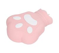 Fdit Bolsa de Agua Caliente de Silicona con Bonito Oso, Botella Calefactora para Microondas para Aliviar las Molestias + Suministros Cálidos Portátiles para Invierno (PINK)