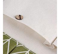 Fdit Bolsa de Almacenamiento de Lino y Algodón con 7 Bolsillos, Organizador para Colgar en la Pared, Bolsa para Puerta con Poste Colgante de Madera para Dormitorio, Sala de Estar, (Green)