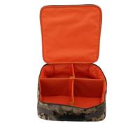 Fdit Bolsa de Almacenamiento Portátil para Aparejos de Pesca con Acolchado Protector y Compartimentos Ajustables para un Transporte Seguro del Equipo (Camuflaje CP)