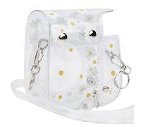 Fdit Bolsa de Cámara Transparente de Moda para Mini 11/9/8, Elegante Cubierta de PVC con Correa para el Hombro