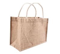 Fdit Bolsa de Comestibles de Arpillera, Bolsa de Compras Reutilizable a Prueba de Rasgaduras con Asas Resistentes para Almacenamiento (14,96x10,63x7,48 pulgadas)