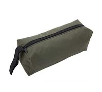 Fdit Bolsa de Herramientas Impermeable de Bolsillo para Herramientas para Tornillos y Alicates, Bolsas para el Baño para Trabajadores de la Construcción, Cremallera Amarilla y Lisa (Verde Oscuro)