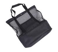 Fdit Bolsa de Playa de Malla Aislada Negra para Picnic Camping Bolsa de Almuerzo Reutilizable con Cremallera y 2 Asas para Uso en Exteriores Material de Nailon y Malla