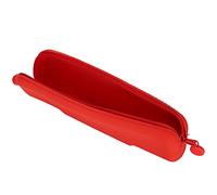 Fdit Bolsa de Silicona Suave con Cremallera, Estuche Compacto de Viaje para Artículos de Tocador para Lápiz de champú, Organizador a Prueba de Fugas para Mochila, Viajes de Negocios, (Rojo (pequeño))
