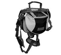 Fdit Bolsa de Silla de Nylon Duradera con Tira Reflectante, Tamaño Ajustable para Perros Pequeños de Tamaño Mediano (L)