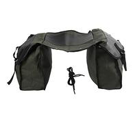 Fdit Bolsa de sillín de Lona de Gran Capacidad multifunción Bolsa de alforjas de Bicicleta con Bolsillos múltiples para Accesorios de portaequipajes de Bastidor Trasero de Bicicleta