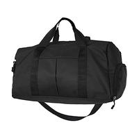 Fdit Bolsa de Viaje de Tela Oxford Negra, Bolsa de Gimnasio Impermeable de Gran Capacidad con Compartimento de Bolsillo Húmedo para Viajes, Fitness y Camping
