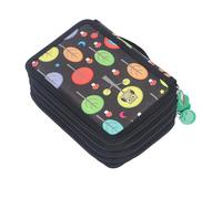 Fdit Bolsas de Lápiz de Dirección con una Alta Capacidad Zip Portátil para Estudiantes Escuela (4 Capas 72 Agujeros)